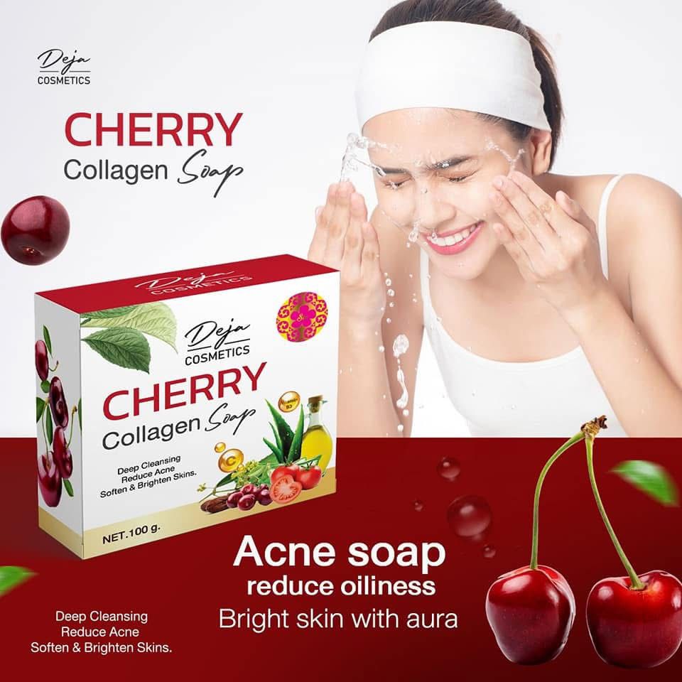 Cherry collagen soap